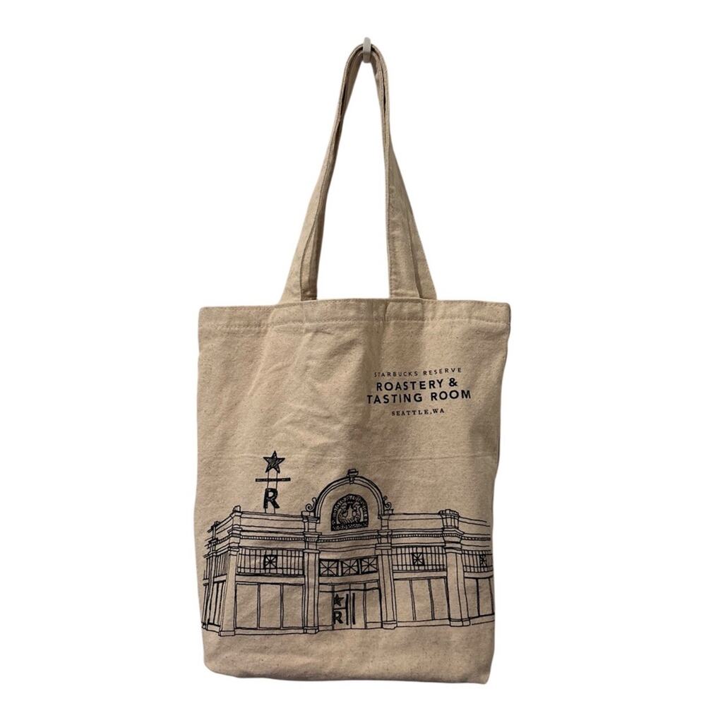 Starbucks Roastery & Tasting Room Seattle Canvas Cotton Shopping Tote Bag